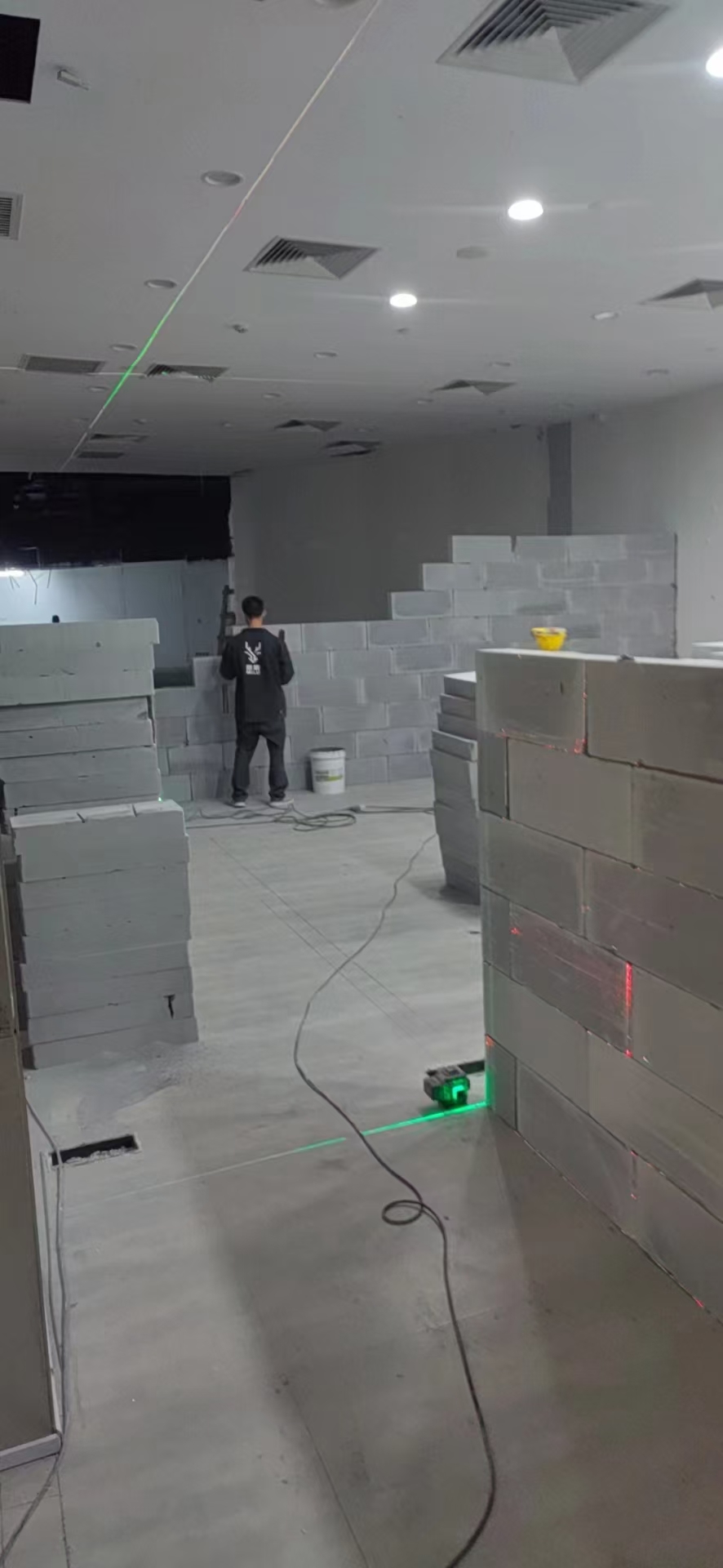 泡沫砖隔墙场景图